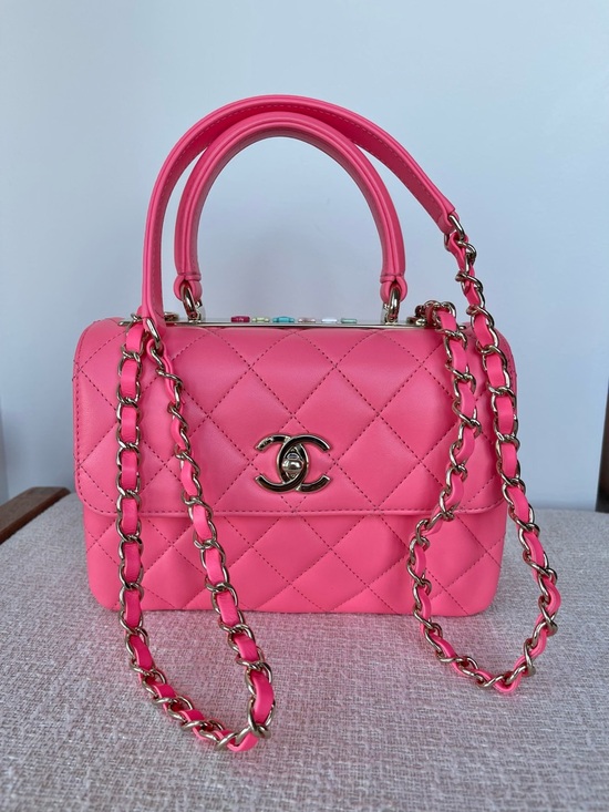 CHANEL Handbags - Chanel Mini Quilted Flap Bag Crossbody Top handle Bubblegum-Coral Pink RARE